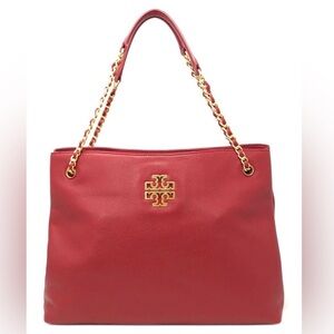 TORY BURCH Britten Red Tote Bag